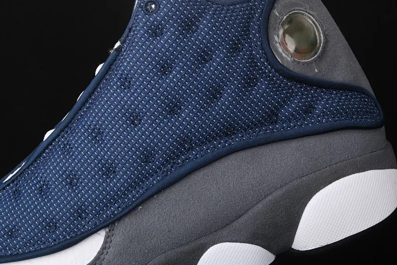 All categories Air Jordan Jordan series basketball shoes Air Jordan 13 Air Jordan 13 Flint GIGI AJ13 Joe 13 white blue navy blue 3M reflective version 415171-404